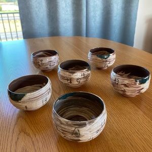 Japanese bowls, tea cups, pottery